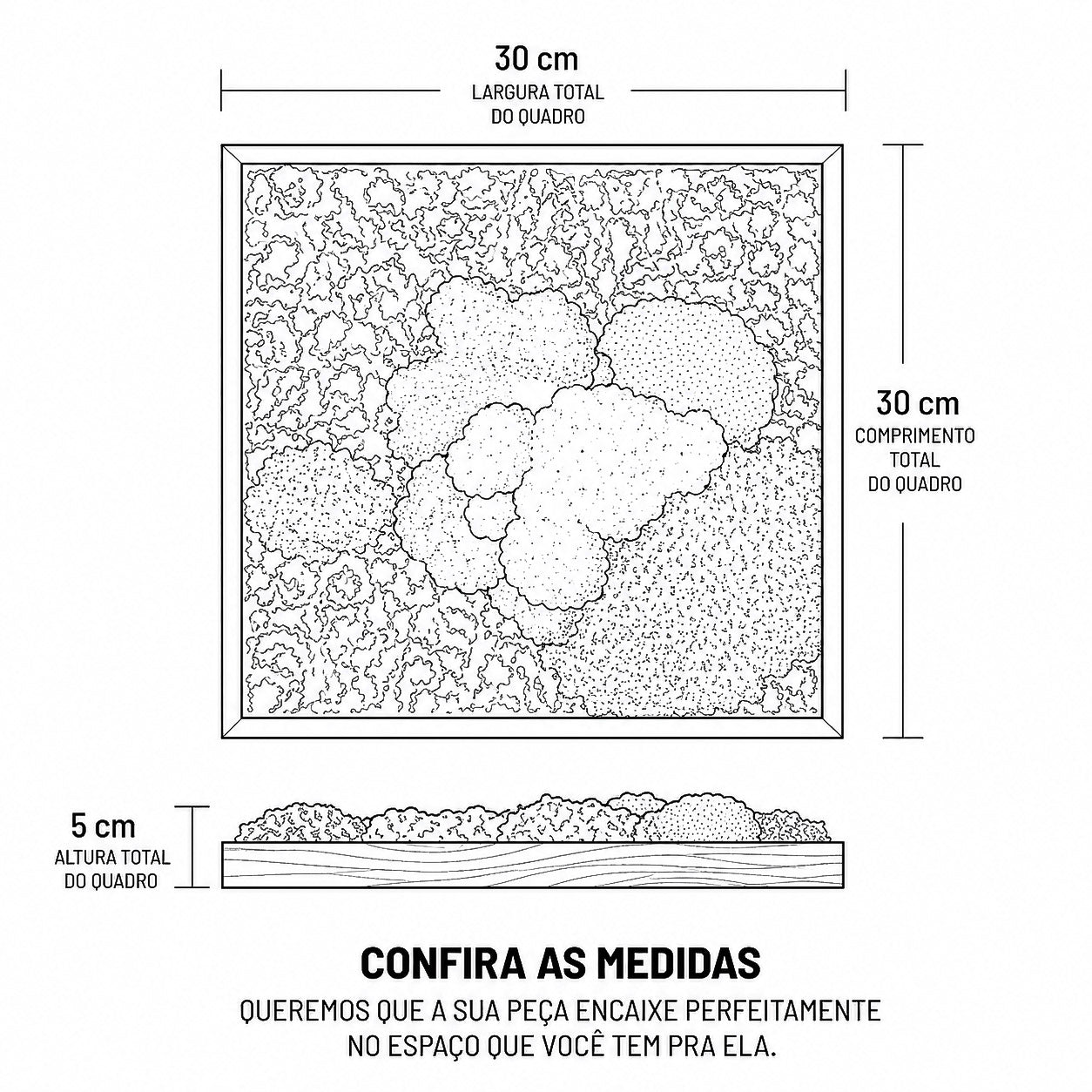 Quadro 30 x 30 Preto II