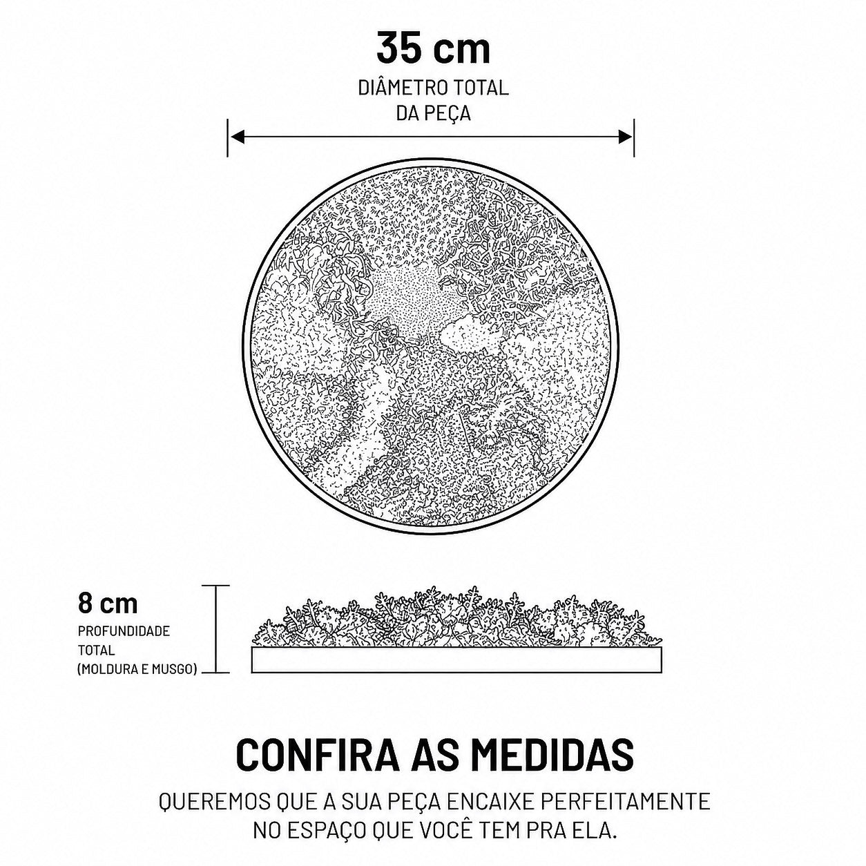 Quadro 35cm cobre (círculo)