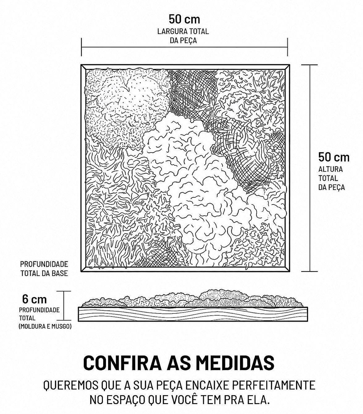 Quadro 50 x 50 Branco