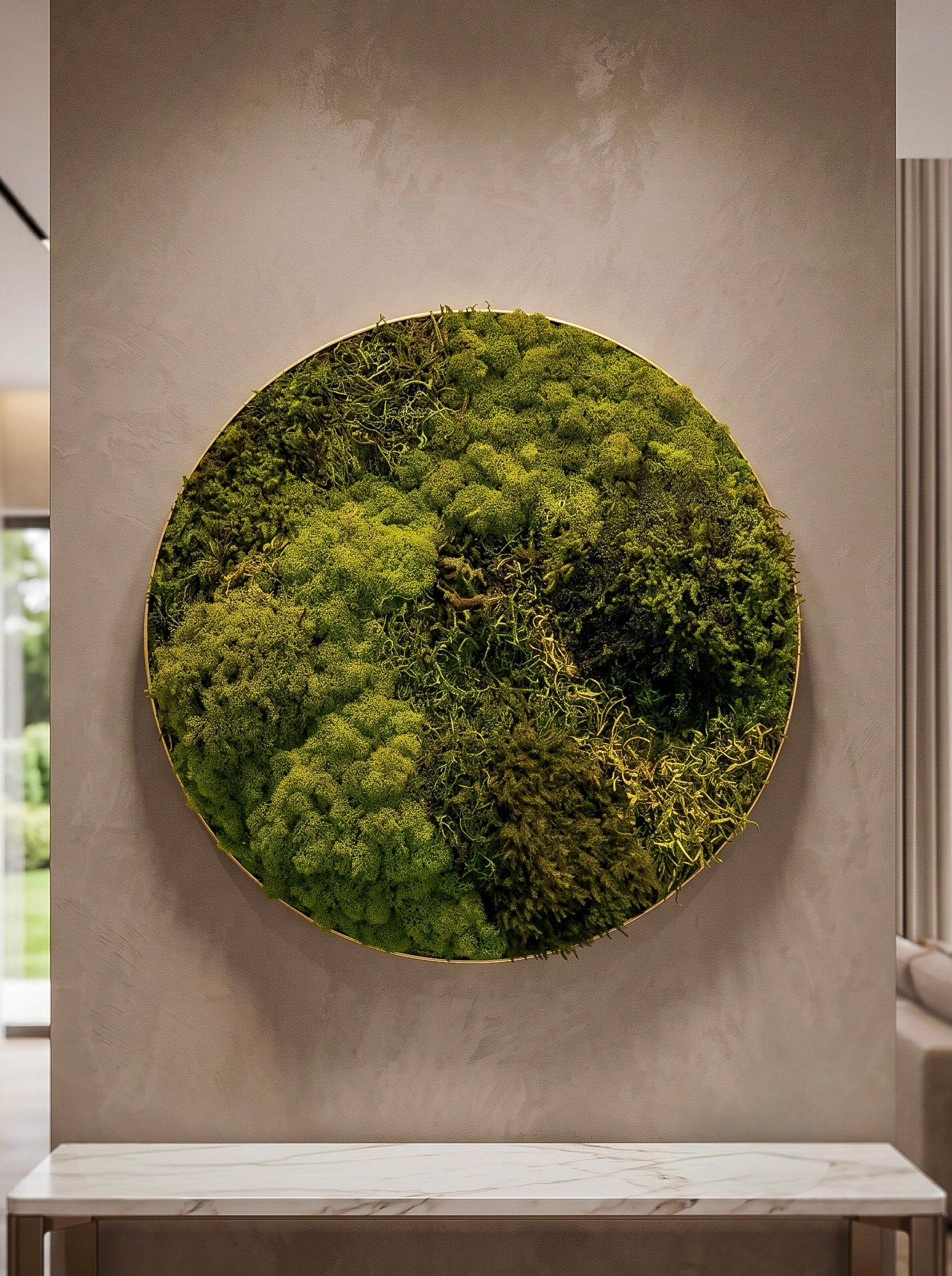 Quadro 52cm dourado (círculo)